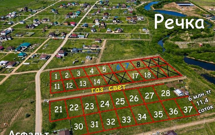 Жер телімі · 11.4 сотық, 6 Микрорайон — 1 линия возле реки, бағасы: 6.7 млн ₸ в Жибек Жолы — фото 45