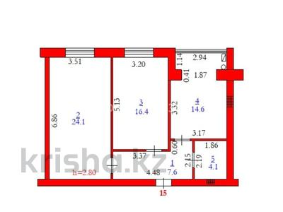 2-комнатная квартира · 66.8 м² · 3/5 этаж, микрорайон Батыс-2 49Л за 21 млн ₸ в Актобе