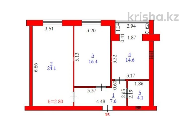 2-комнатная квартира · 66.8 м² · 3/5 этаж, микрорайон Батыс-2 49Л за 21 млн ₸ в Актобе — фото 2