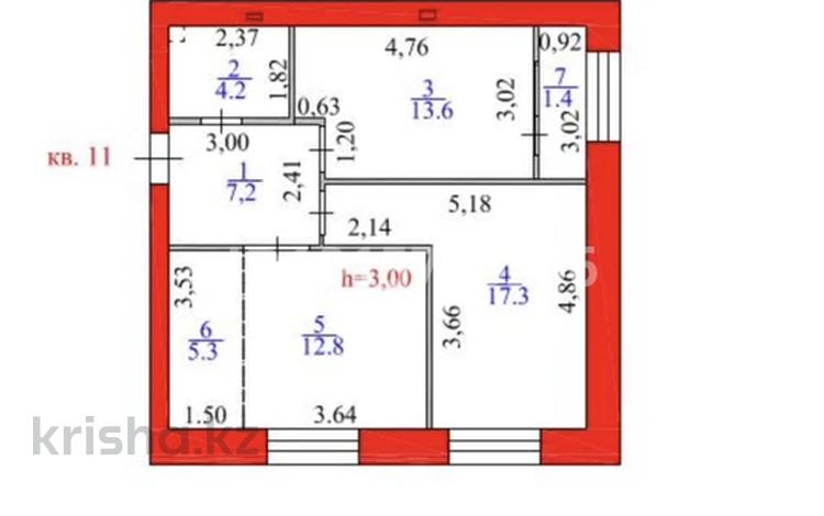 3-бөлмелі пәтер · 63 м² · 3/12 қабат, Чингиз Айтматов 79, бағасы: 43 млн ₸ в Астане, Нура р-н — фото 2