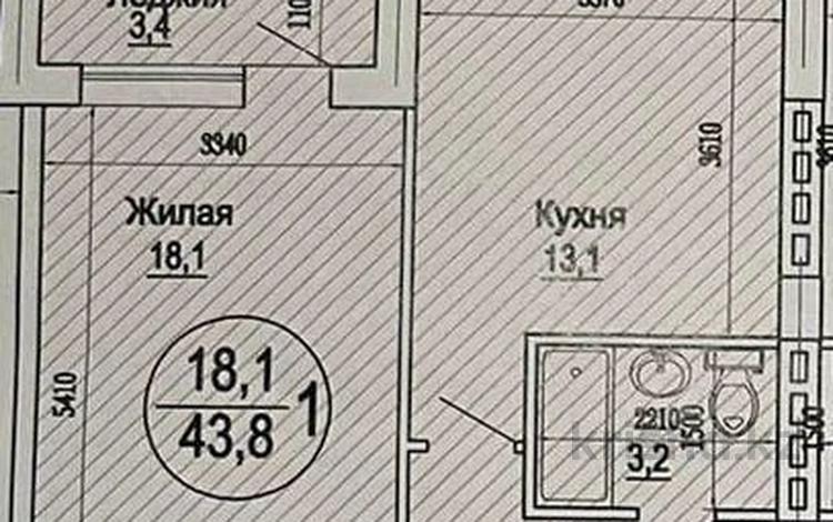 1-бөлмелі пәтер, 43.8 м², 5/7 қабат, 17-й мкр 103 — Жк Махаббат, бағасы: 9.5 млн 〒 в Актау, 17-й мкр — фото 4