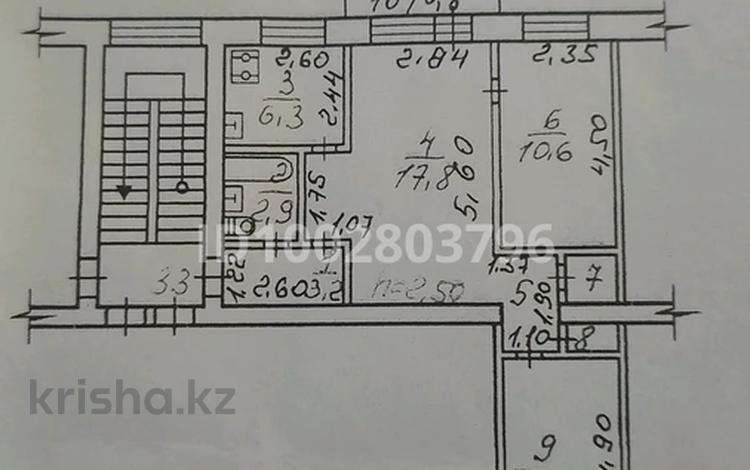 3-комнатная квартира · 56.2 м² · 4/5 этаж, Фрунзе 10 за 16.5 млн ₸ в Рудном — фото 2