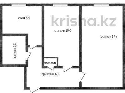2-комнатная квартира, 42.8 м², 1/2 этаж, Узкоколейная 15 за 13 млн 〒 в Костанае