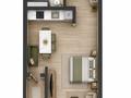 1-бөлмелі пәтер · 37.4 м² · 2/7 қабат, Естай 39/3, бағасы: 18.5 млн ₸ в 