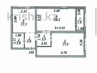 2-комнатная квартира · 59.7 м² · 11/12 этаж, Хусейн Бен Талал 39/1 за 40.5 млн ₸ в Астане, Есильский р-н