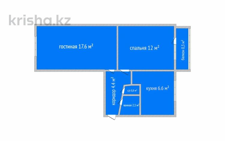 2-комнатная квартира · 43.5 м² · 4/5 этаж, Абая за 19 млн ₸ в Костанае — фото 2