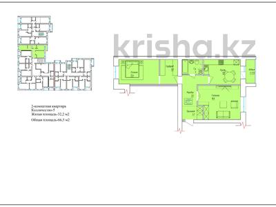 2-комнатная квартира, 66.5 м², 4/5 этаж, Койшкарбаева 35 за ~ 17.3 млн 〒 в Кокшетау