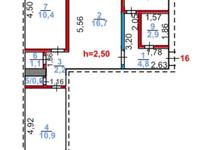 3-комнатная квартира · 56 м² · 4/5 этаж, Фрунзе 3 за 13.5 млн ₸ в Рудном
