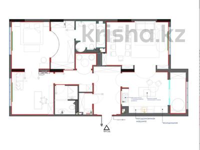 3-бөлмелі пәтер · 112 м² · 3/12 қабат, Шамши Калдаяков 8, бағасы: ~ 92 млн ₸ в Астане, Сарайшык р-н