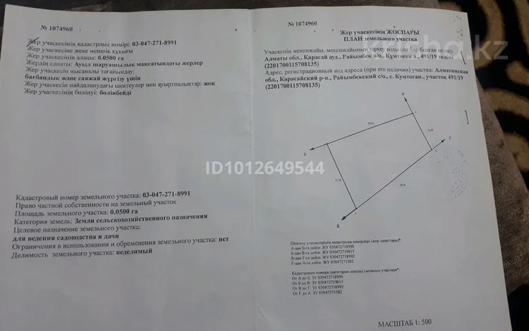Участок · 5.3 сотки, Кумтоган (Мирное) за 6.7 млн ₸ — фото 2
