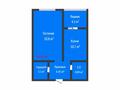 1-бөлмелі пәтер · 39.4 м² · 6/9 қабат, Береке 60, бағасы: 23.5 млн ₸ в Костанае — фото 2