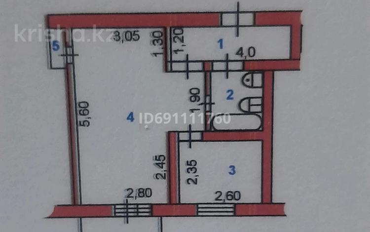 1-комнатная квартира, 33 м², 2/4 этаж, желтоксана 30 за 12.5 млн 〒 в Таразе — фото 2