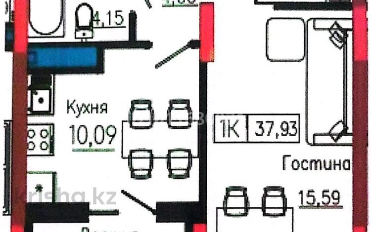 1-комнатная квартира · 38 м² · 6/9 этаж, Улы Дала 28 — Напротив ЖК Зелёный квартал за 30 млн ₸ в Астане, Нура р-н — фото 2
