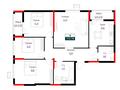 4-бөлмелі пәтер · 113.78 м², Е-882 13в, бағасы: 47.3 млн ₸ в Астане — фото 3