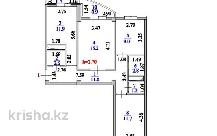 3-комнатная квартира · 69.1 м² · 2/5 этаж, Е-128 7, 7/2,7/1 за 25 млн ₸ в Астане, Нура р-н — фото 2
