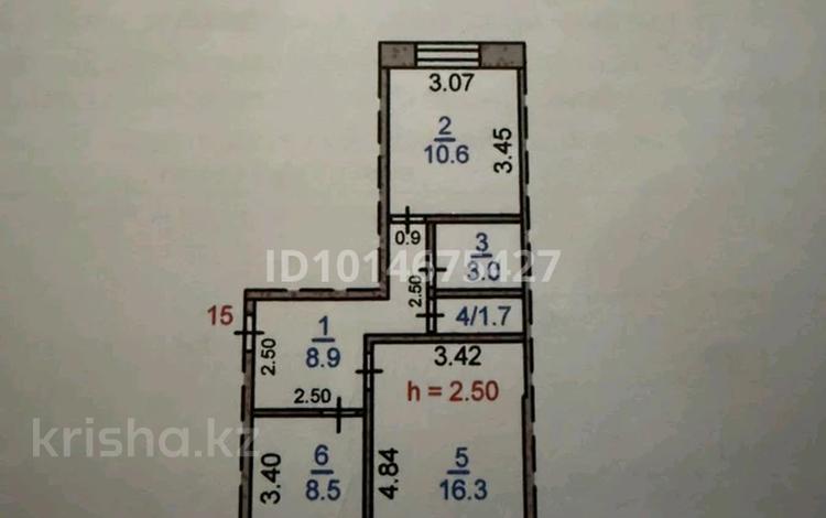 2-комнатная квартира · 50.7 м² · 2/3 этаж, Узкоколейная 12 — Возле Школы за 14 млн ₸ в Костанае — фото 2