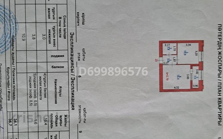 1-бөлмелі пәтер · 35.7 м² · 6/9 қабат, Бухар Жырау 30 — Мангилик ел, Туркестан, бағасы: 33 млн 〒 в Астане, Есильский р-н — фото 2