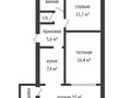 2-комнатная квартира, 52 м², 5/6 этаж, Байтурсынова за 18 млн 〒 в Шымкенте, Аль-Фарабийский р-н