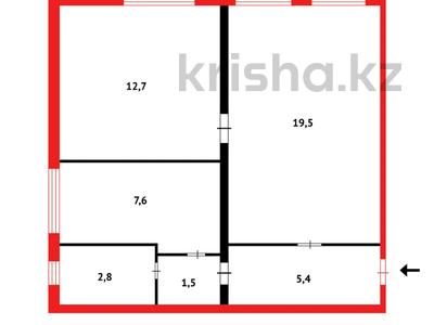 2-комнатная квартира, 48.7 м², 2/2 этаж, мкр Михайловка , Пер. Смелый 40 за 9.8 млн 〒 в Караганде, Казыбек би р-н