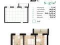 2-бөлмелі пәтер · 57 м² · 5/7 қабат, Ильяса Есенберлина 80, бағасы: ~ 25.7 млн ₸ в Усть-Каменогорске