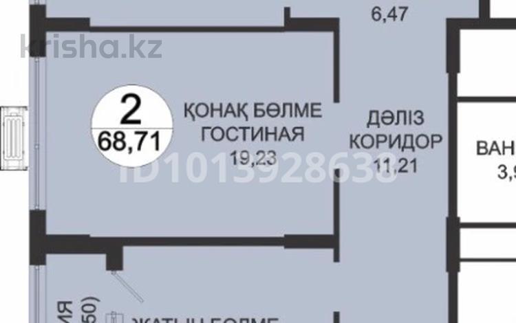 2-бөлмелі пәтер · 71 м² · 2/12 қабат, Туран 39, бағасы: 56 млн ₸ в Астане, Нура р-н — фото 2