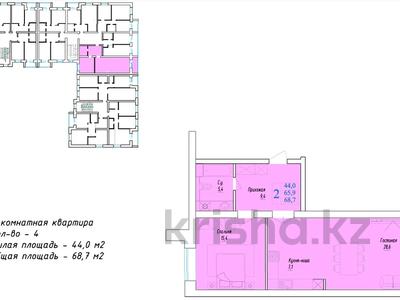 2-комнатная квартира, 68.7 м², 5/5 этаж, Габдуллина 33 за 17.6 млн 〒 в Кокшетау