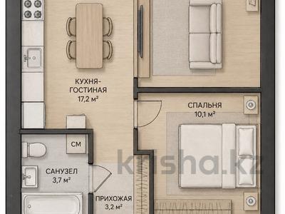 2-бөлмелі пәтер · 45 м² · 6/9 қабат, Алтын орда ш/а., бағасы: 19.5 млн ₸ в Актобе, мкр. Алтын орда