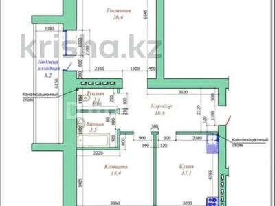 2-бөлмелі пәтер · 83 м² · 5/9 қабат, Алтын орда ш/а. 66, бағасы: 26.8 млн ₸ в Актобе, мкр. Алтын орда
