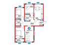 4-комнатная квартира · 108.49 м², Байдибек би 115/10 за ~ 50.8 млн 〒 в Шымкенте — фото 2