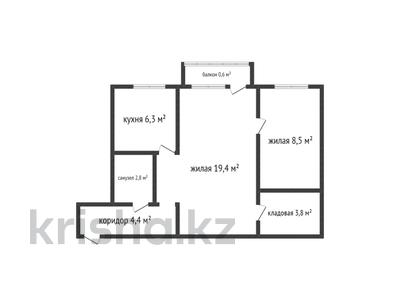 2-комнатная квартира, 45.8 м², 5/5 этаж, Фрунзе 19 за 8.5 млн 〒 в Рудном