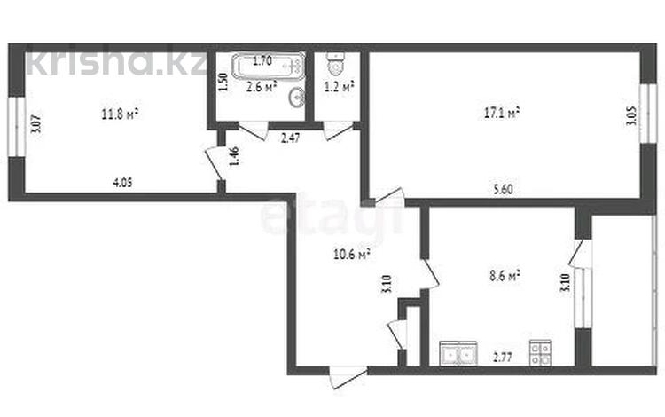 2-комнатная квартира, 54 м², 2/5 этаж, Назарбаева за 15.8 млн 〒 в Петропавловске — фото 2