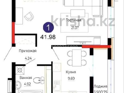 2-бөлмелі пәтер · 42 м² · 11/16 қабат, Е 882 7, бағасы: 31 млн ₸ в Астане, Нура р-н