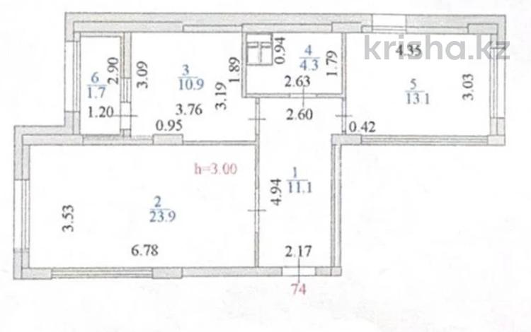 2-комнатная квартира, 65 м², 14/16 этаж, Е-669 за 30.5 млн 〒 в Астане, Есильский р-н — фото 2