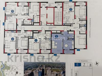 1-бөлмелі пәтер · 40.77 м² · 2/15 қабат, Сагадат Нурмагамбетов 17, бағасы: 36 млн ₸ в Астане, Сарайшык р-н