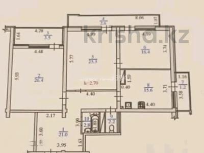 3-бөлмелі пәтер · 117.5 м² · 11/17 қабат, Жандосова, бағасы: 65 млн ₸ в Алматы, Ауэзовский р-н