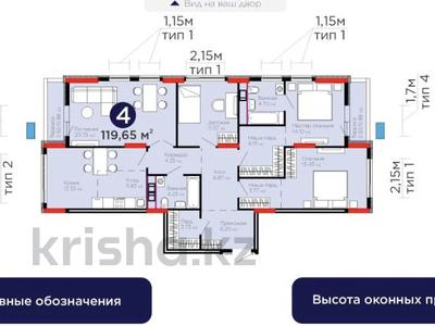 4-бөлмелі пәтер · 120 м² · 10/13 қабат, Бухар жырау 31/1 — ВИДОВАЯ КВАРТИРА НА САМАЛ ПАРК, бағасы: 83.5 млн ₸ в Астане, Есильский р-н