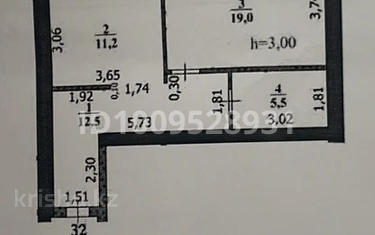 1-комнатная квартира · 53.3 м² · 3/4 этаж, мкр Жулдыз, А.Мамбетова 40 за 14 млн 〒 в Уральске — фото 2