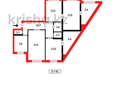 4-комнатная квартира, 96 м², 2/5 этаж, ул. 8-й мик-н за 25 млн 〒 в Темиртау
