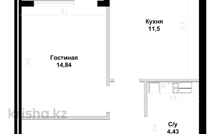 1-комнатная квартира · 36 м², Каныша Сатпаева за 18 млн ₸ в Усть-Каменогорске — фото 11