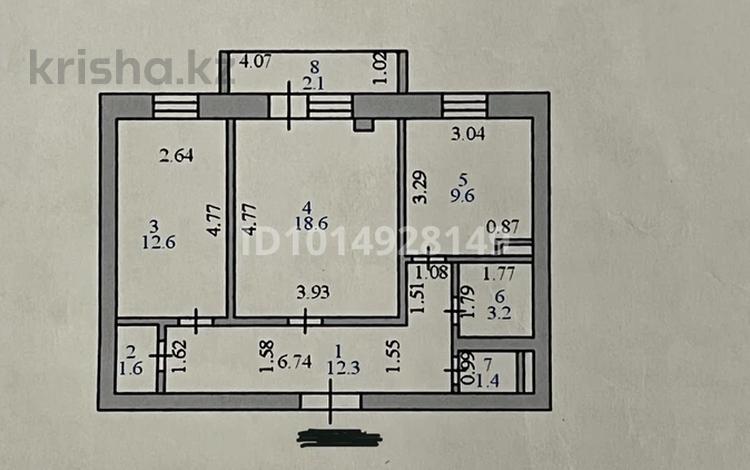 2-бөлмелі пәтер · 61.4 м² · 7/9 қабат, І.Жансүгіров 8/3 — ТЦ Аружан, школа 32, медколледж, бағасы: 26 млн ₸ в Астане, Алматы р-н — фото 13