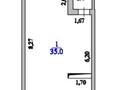 1-комнатная квартира · 36.4 м² · 6/7 этаж, Естай 10/1 3 — ЖК Бута Заман за 19 млн ₸ в Туздыбастау (Калинино) — фото 4