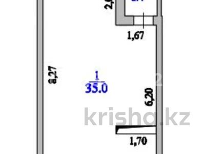 1-бөлмелі пәтер · 36.4 м² · 6/7 қабат, Естай 10/1 3 — ЖК Бута Заман, бағасы: 18.6 млн ₸ в Туздыбастау (Калинино)
