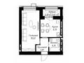 1-бөлмелі пәтер · 38.88 м², Чингиз Айтматов 1, бағасы: ~ 25.5 млн ₸ в Астане, Нура р-н — фото 3