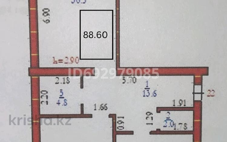 2-комнатная квартира, 88.6 м², 3/5 этаж, мкр. Алтын орда, Ораз Татеулы 19Б за 21 млн 〒 в Актобе, мкр. Алтын орда — фото 6