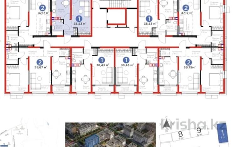1-бөлмелі пәтер · 36 м² · 4/6 қабат, мкр Гажайып, ​Гажайып микрорайон 11/19, бағасы: ~ 26 млн ₸ в Алматы, Алатауский р-н — фото 2