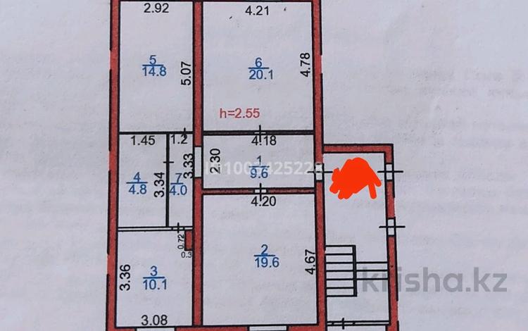 3-бөлмелі пәтер · 83 м² · 1/2 қабат, Жаңа қала ш/а., Шакирова 34, бағасы: ~ 28 млн ₸ в Караганде, Казыбек би р-н — фото 2