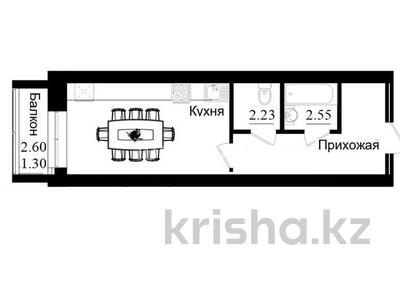 1-комнатная квартира, 27.71 м², 2/4 этаж, Коргалжынское шоссе 108 за 7.7 млн 〒 в Астане, Нура р-н