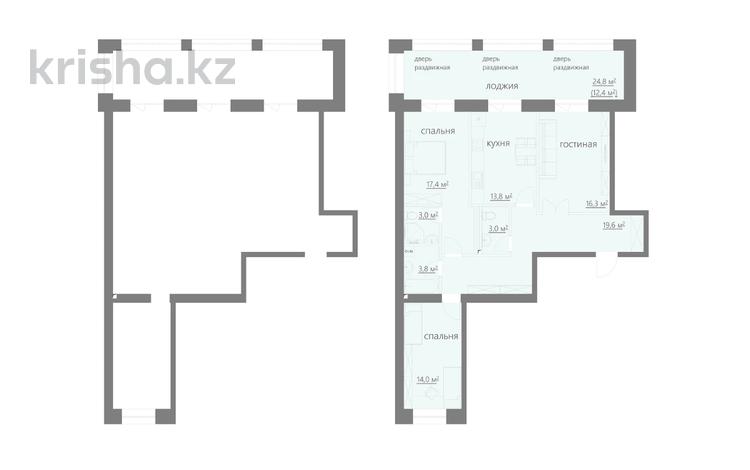 3-бөлмелі пәтер · 108.1 м², мкр Михайловка , Крылова 15, бағасы: ~ 46.9 млн ₸ в Караганде, Казыбек би р-н — фото 2