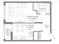 1-бөлмелі пәтер · 34.92 м² · 14/14 қабат, Пересечение ул. Калдаякова и ул. Жургенова, бағасы: ~ 19.8 млн ₸ в Астане, Сарайшык р-н — фото 2