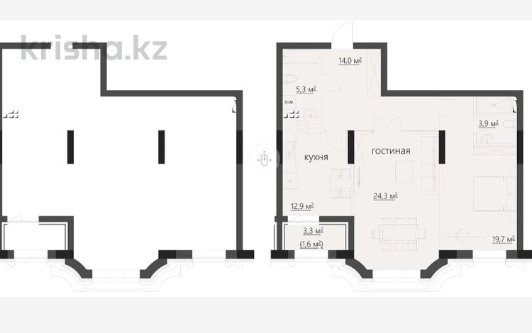 2-бөлмелі пәтер · 84.9 м² · 4/8 қабат, мкр Новый Город, ​Улица Комиссарова 27, бағасы: ~ 61.1 млн ₸ в Караганде, Казыбек би р-н — фото 2
